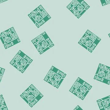 Customer relationship management glyph vector seamless pattern Illustrazione stock