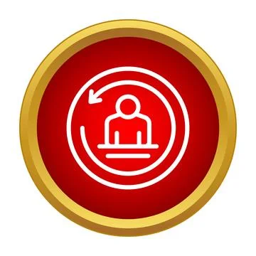 Customer relationship management icon with user refresh cycle Illustrazione stock