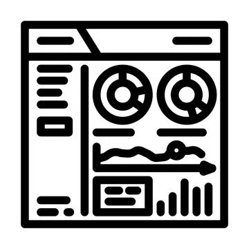 Customer relationship management line icon vector illustration イラスト素材