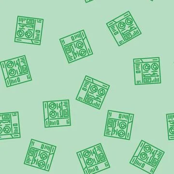 Customer relationship management line vector seamless pattern Stockillustratie