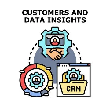 Customer relationship management strategy using data insights イラスト素材