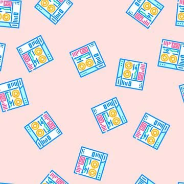 Customer relationship management vector seamless pattern 스톡 일러스트