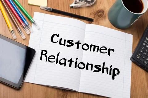 Customer Relationship - Note Pad With Text Stock Photos