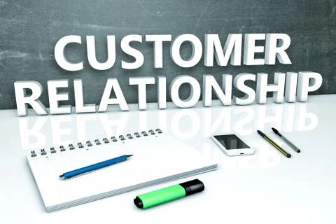 Customer Relationship text concept Stock Illustration