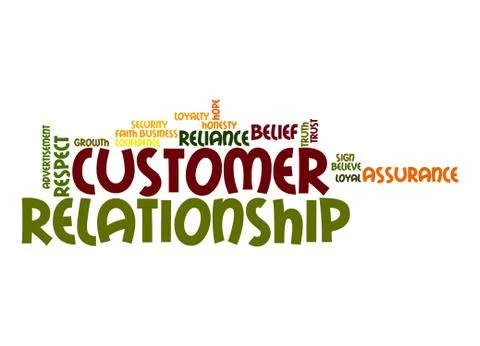 Customer relationship word cloud Stock-Illustration
