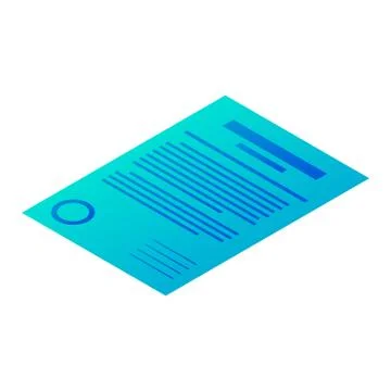 Customer report icon, isometric style Stock Illustration