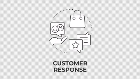 Customer response line concept icon animation Stock Footage 340576850