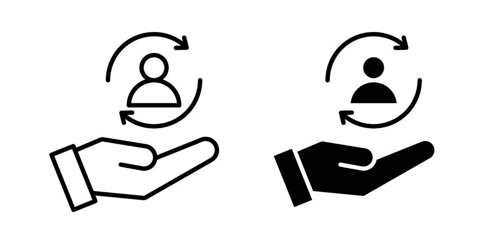 Customer retention icon bundle for website design projects Stock Illustration