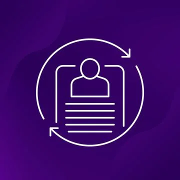 Customer retention icon, line vector Stock Illustration