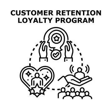 Customer retention loyalty program concept vector illustration Stock Illustration