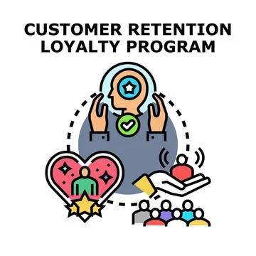 Customer retention loyalty program concept vector illustration Illustration