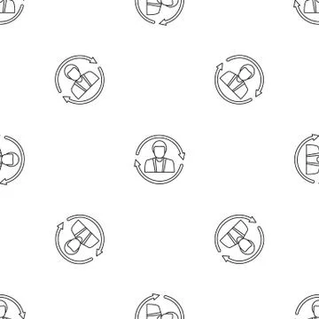 Customer retention pattern seamless vector Stock Illustration