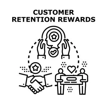 Customer retention rewards program for client loyalty イラスト素材