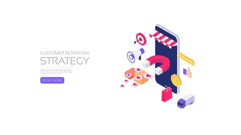 Customer retention strategy Stock Illustration