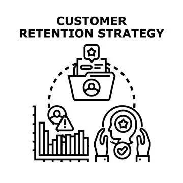 Customer retention strategy optimizing loyalty program success Stock Illustration