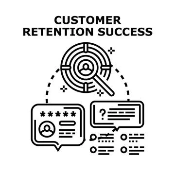 Customer retention success strategy vector illustration 库存插图