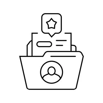 Customer retention technical sales engineer line icon vector illustration Illustrazione stock
