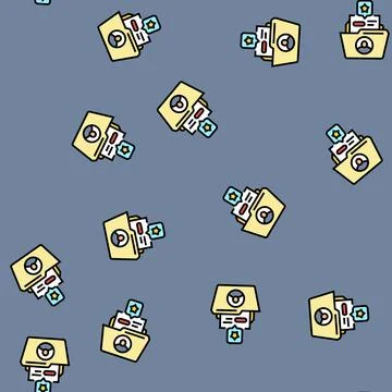 Customer retention technical sales engineer vector seamless pattern Illustrazione stock