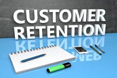 Customer Retention text concept Stock Illustration