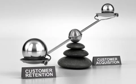 Customer Retention VS Acquisition Stock Illustration