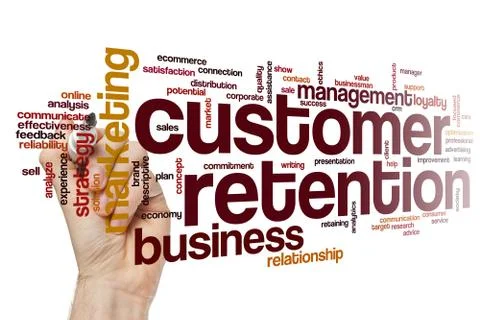 Customer retention word cloud concept Foto stock