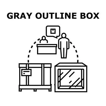 Customer returning package to store service counter Stock Illustration