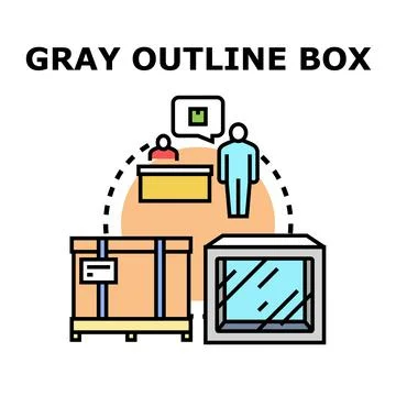 Customer returning package to store service counter Stock Illustration