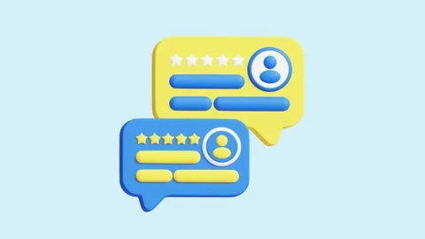 Customer Review animated 3d icon. Stock Footage 289452839