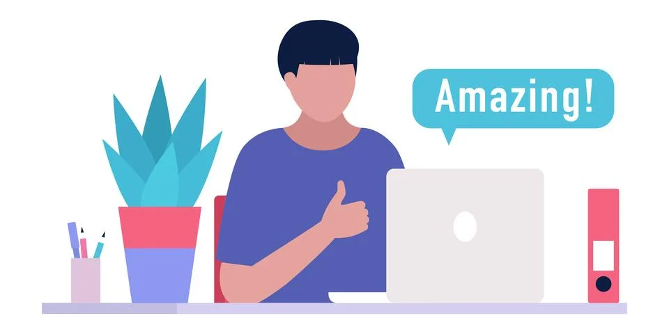 Customer review concept Stock Illustration