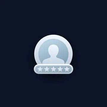 Customer review, high rating vector icon Stock Illustration
