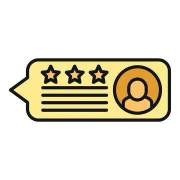 Customer review rating feedback bubble with avatar Stock Illustration