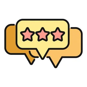 Customer review rating feedback speech bubble icon Ilustração Stock