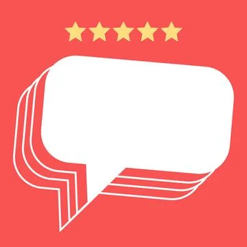 Customer review speech bubble quote template. Speech bubble Illustration
