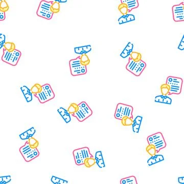 Customer review testimonial vector seamless pattern Stock Illustration