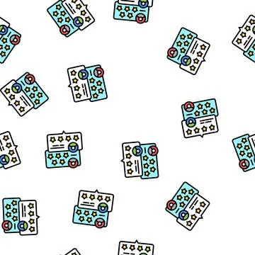 Customer review vector seamless pattern sign Stockillustratie