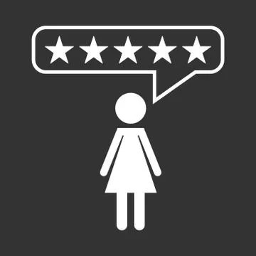 Customer reviews, rating, user feedback concept vector icon. Flat illustratio Stock Illustration
