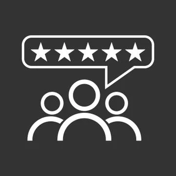 Customer reviews, rating, user feedback concept vector icon. Flat illustratio Stock Illustration