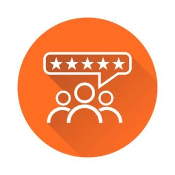 Customer reviews, rating, user feedback concept vector icon. Flat illustratio Stock Illustration
