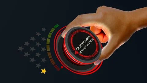 CUSTOMER SATISFACTION 1 STAR Illustrazione stock