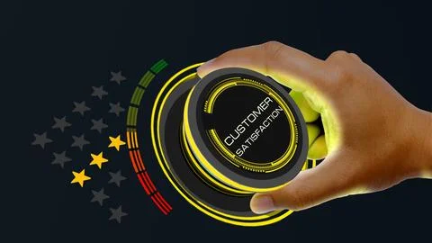 CUSTOMER SATISFACTION 3 STAR Illustrazione stock