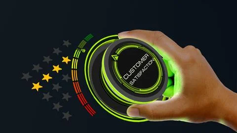 CUSTOMER SATISFACTION 4 STAR Illustrazione stock