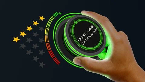 CUSTOMER SATISFACTION 5 STAR Illustrazione stock