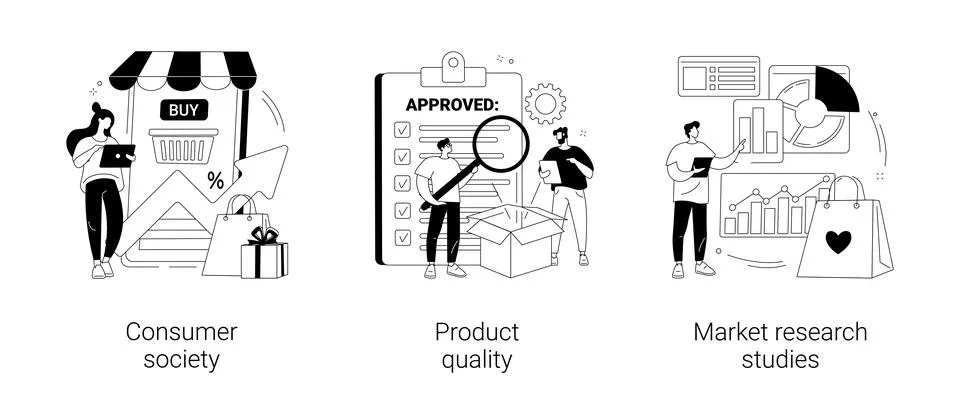 Customer satisfaction abstract concept vector illustrations. Stock Illustration