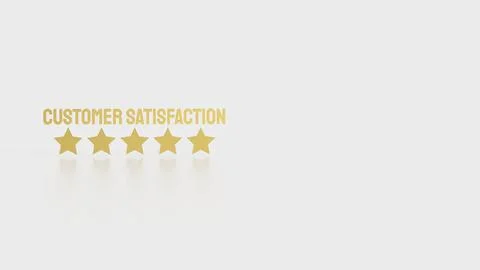 The Customer Satisfaction and five star for Business concept 3d Rendering. Stock Illustration