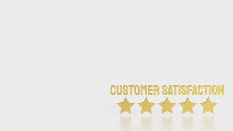 The Customer Satisfaction and five star for Business concept 3d Rendering. Stock Illustration