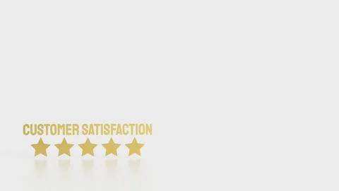 The Customer Satisfaction and five star for Business concept 3d Rendering. Stock Illustration