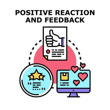 Customer satisfaction and positive feedback concept vector Stock Illustration