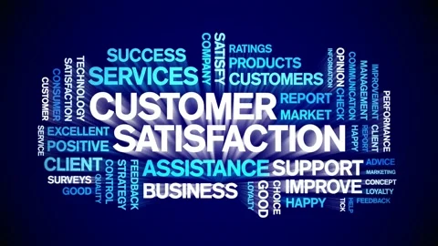 Customer Satisfaction Animated Tag Word ... | Stock Video | Pond5