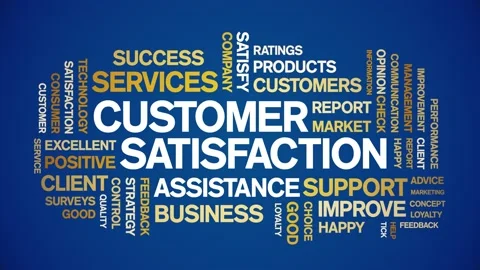 Customer Satisfaction Animated Tag Word ... | Stock Video | Pond5