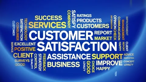 Customer Satisfaction Animated Tag Word ... | Stock Video | Pond5